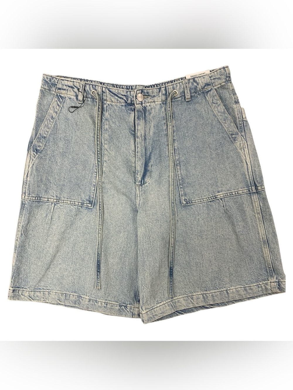 Zara Light Wash Denim Shorts with Front Patch Pockets Size 2X